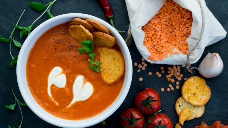Roasted tomato Lentil Soup